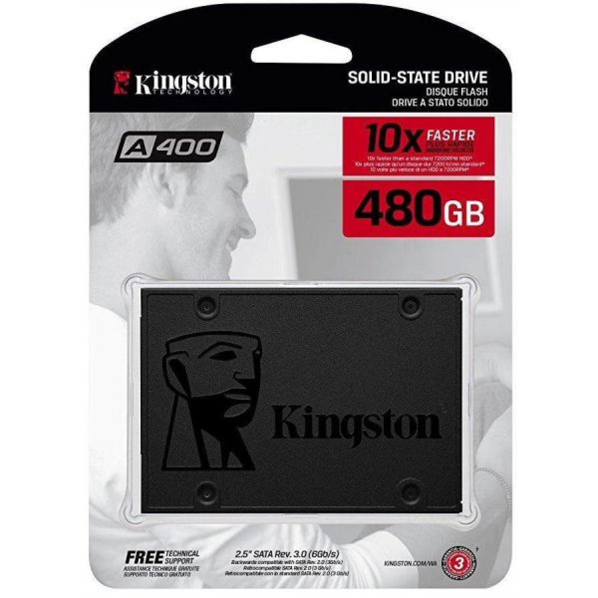 Kingston 480GB A400 SATA 3 2.5 Internal SSD – HDD Replacement for Increase Performance