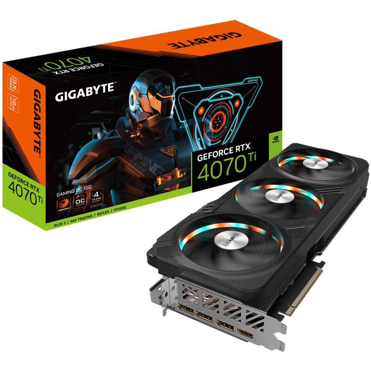 Gigabyte GeForce RTX 4070 Ti Gaming OC 12G 3X WINDFORCE Fans 12GB 192-bit GDDR6X Video Card