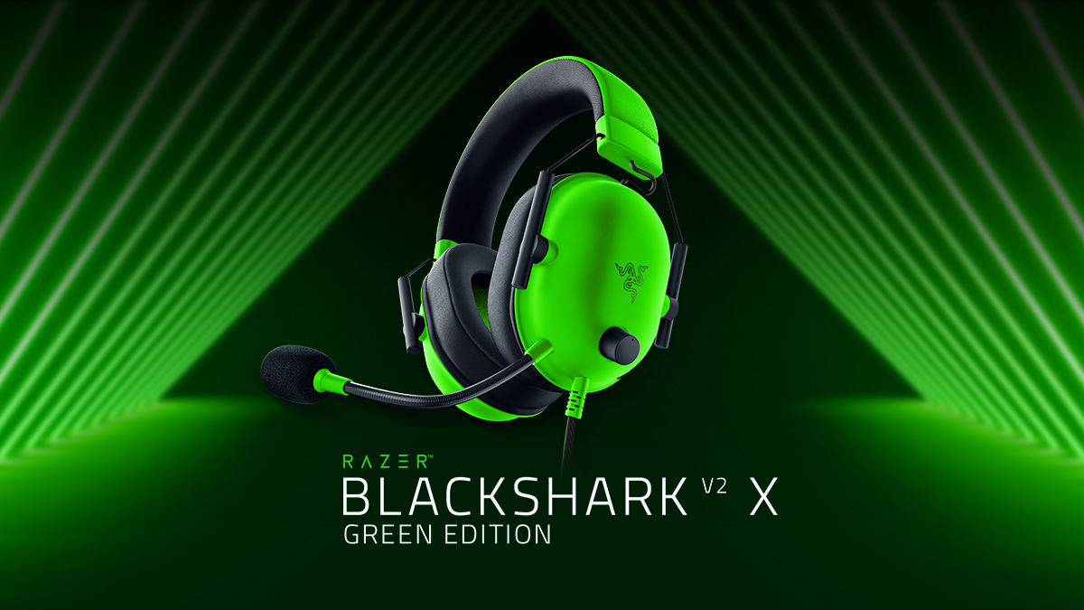 razer headset blackshark v2 x green